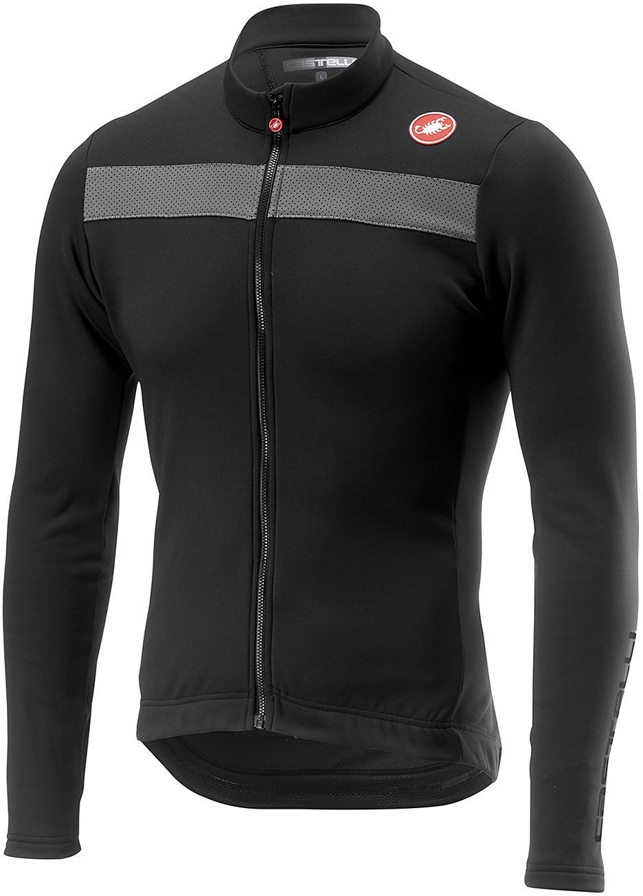Castelli Puro 3 Mens LS Jersey - Light Black/Silver Reflex for Jerseys - Road - Image 2
