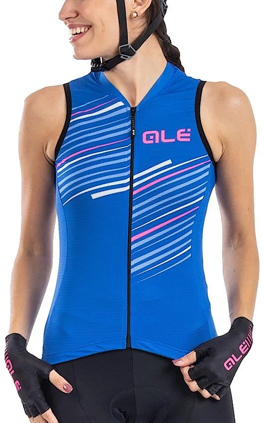 Ale Solid Flash Women's Sleeveless Jersey - Blue for Jerseys - Road - Image 3