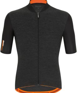 Santini Colore Puro SS Jersey - Black for Jerseys - Road