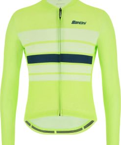 Santini Sleek Bengal LS Jersey - Fluro Green for Jerseys - Road