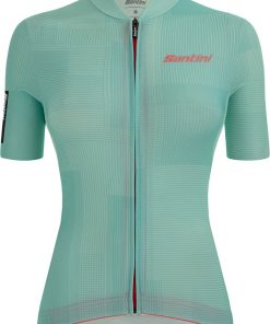 Santini Women's Delta Kinetic SS Jersey - Aqua for Jerseys - Road