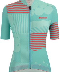 Santini Women's Giada Optic SS Jersey - Aqua for Jerseys - Road