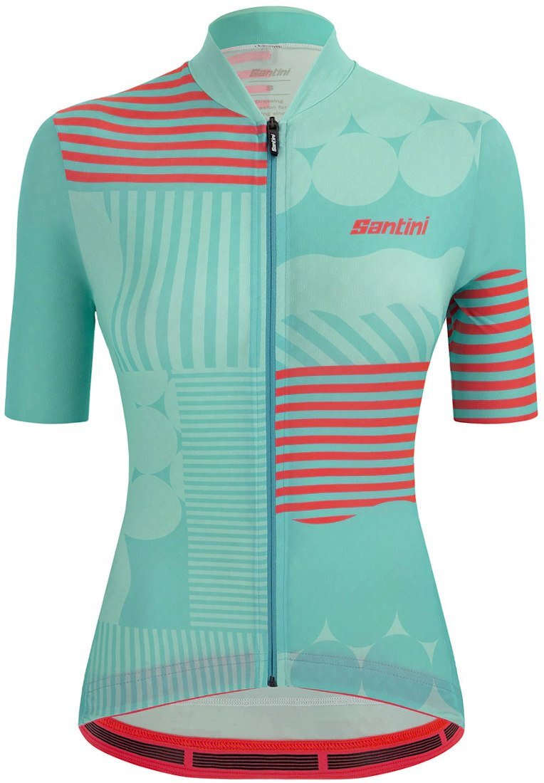 Santini Women's Giada Optic SS Jersey - Aqua for Jerseys - Road - Image 5